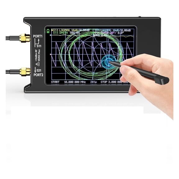 Updated NanoVNA-H4 4inch Vector Network Analyzer 10k-1.5GHz HF VHF UHF Antenna Analyzer Version 4.3 With SD Card Slot