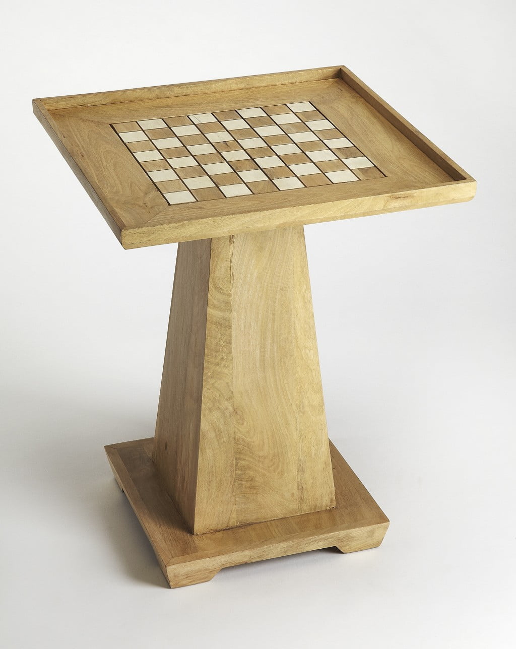 Contemporary Rustic Mango Wood 21.5" Square Game Table