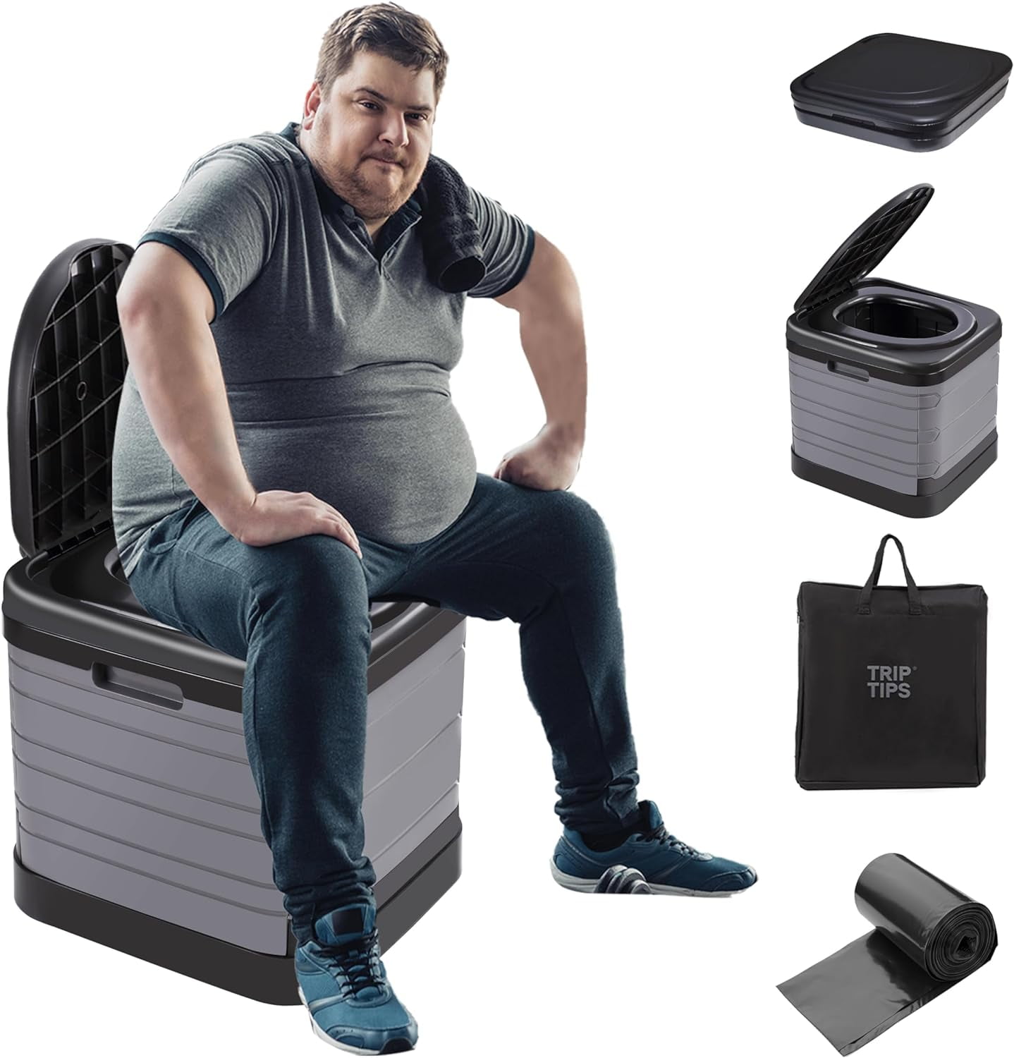 Outdoor Camp Foldable Toilet Portable Toilet Camping Box RV Emergency Mini Toilets