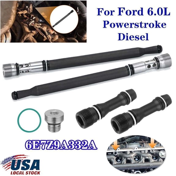 Updated Stand Pipe & Dummy Plug Kit For 2004-2007 Ford 6.0L Powerstroke Diesel
