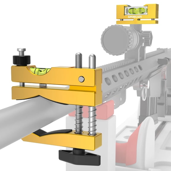[Updated] Universal Heavy-Duty Aluminum Scope Leveling Kit & Mounting Tool with Magnetic Reticle, Bubble Level Gold