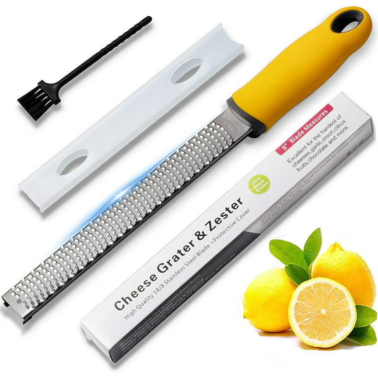 Ginger Grater Tool with Handle Lemon Zester with Catcher Premium Stainless  Steel Mini Grater with Container Nutmeg Grinder Garlic Grater
