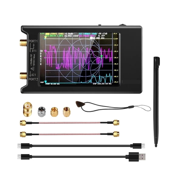 Updated10k-1.5GHz 4inch Vector Network Analyzer HF VHF UHF Antenna Analyzer V4.3 With SD Card Slot