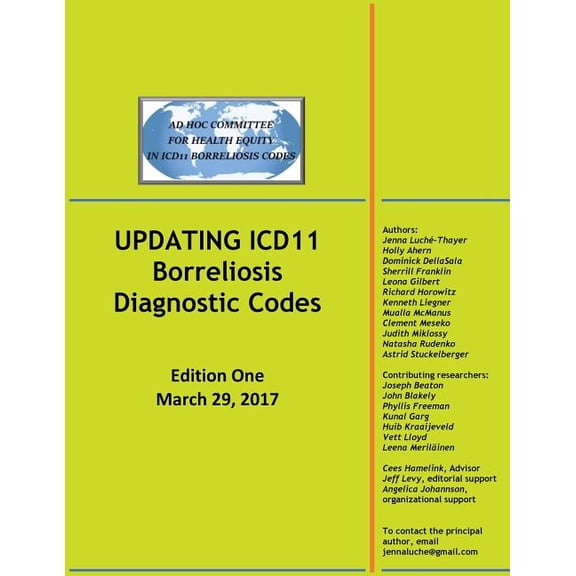 Updating Icd11 Borreliosis Diagnostic Codes : March 29, 2017