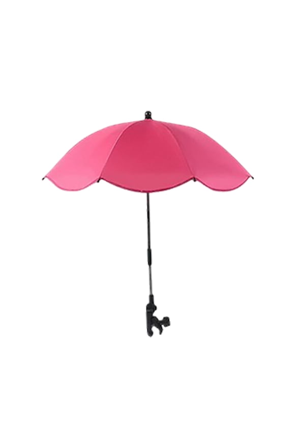 Upf 50+ Bicycles Umbrella With Rotating Handle Removable Sunshade With Adjustable Clamp Waterproof Parasol For Beach Chair Wheelchairs