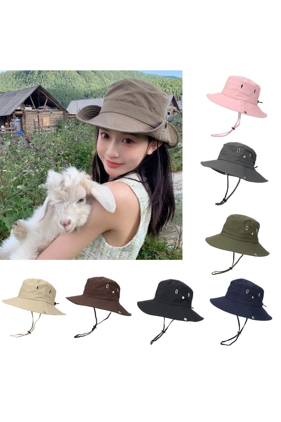 Upf 50+ Boonie Hat Classic Unisex Boonie Hat for Sun Safety - Durable, Packable Design with a Wide Brim Perfect for Extended Outdoor Excursions,Navy,One Size,KLOY2K