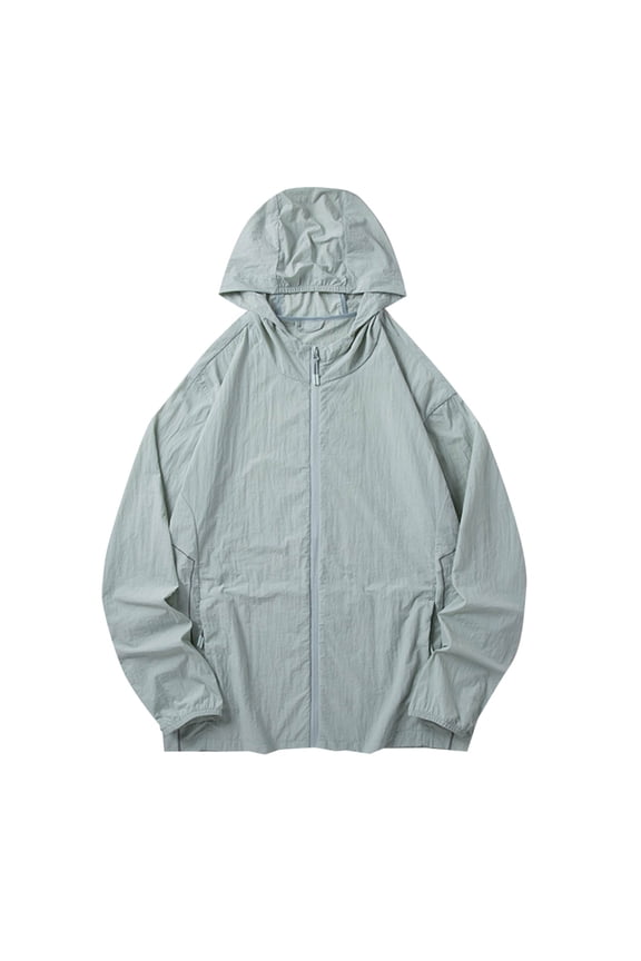 Upf 50+ Long Sleeve Hoodie for Womens Quick Dry Ultra Soft Textured UV SPF T-Shirts Front Zipper Sun-Protective Clothing Loose Fit Tunics Blouses Comfort Casual Tee Shirts SPF Hiking Tops Outdoor