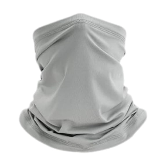 Upf 50+ Neck Gaiter Face Mask Breathable Quick Dry Tube Scarf Multi Functional Face Cover For Cycling Running Outdoor Sports(Light Grey-42X24Cm)