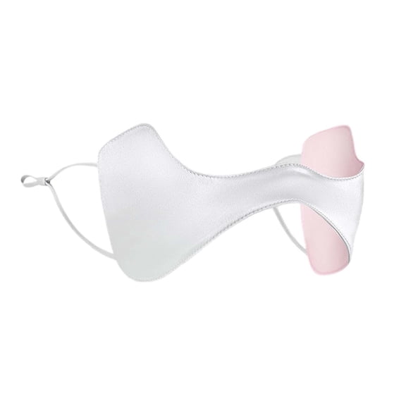 Upf50+ Half Mask Face Shield Sun Screen Protector For Face With Adjustable Ear Straps Golf Visors For Women Golfers(Grey-One Size)