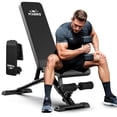 thumbnail image 1 of Flybird Collapsible Adjustable Weight Bench - Heavy Duty Foldable Fitness Exercise Utility, with 800 Lbs. Weight Capacity, Black, 1 of 8