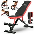 thumbnail image 1 of FLYBIRD Collapsible Exercise Folding Adjustable Weight Bench, Strength Training Workout Bench up to 6.2' , 880lbs Weight Capacity, 1 of 7