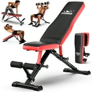 FLYBIRD Collapsible Exercise Folding Adjustable Weight Bench, Strength Training Workout Bench up to 6.2 , 880lbs Weight Capacity