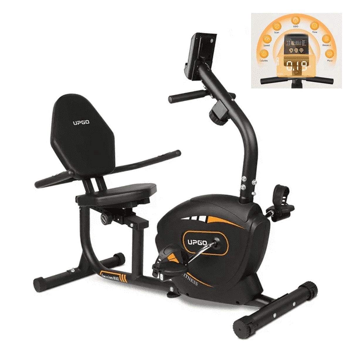 Upgo Recumbent Exercise Bike for Adults Seniors - Indoor Magnetic Cycling Recumbent Gym Bicycle for Home Workout