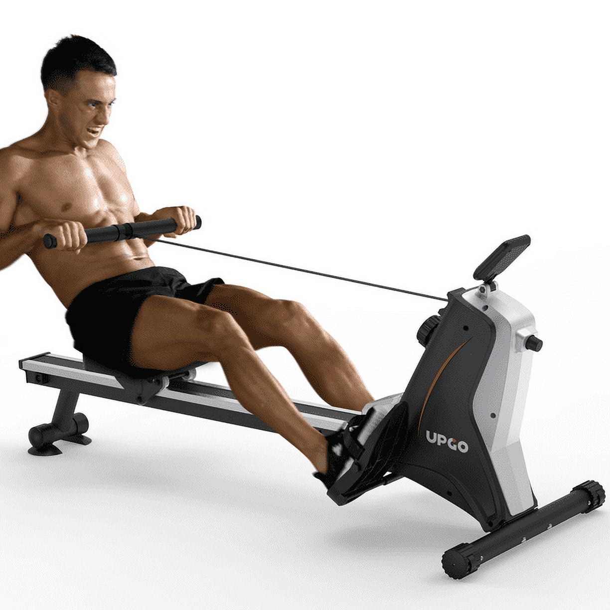Upgo Rower Magnetic Rowing Machine for Home Indoor Foldable Rower with 8 Level Adjustable Resistance Exercise Rower Ergonomic Seat LCD Monitor Cardio Exercise Training Max Weight 300 lbs Walmart