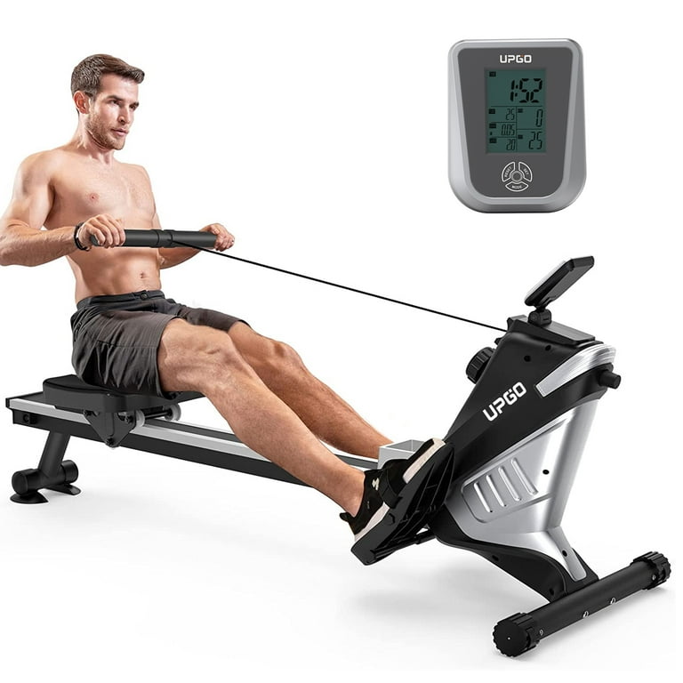 faktum plast blive forkølet Upgo Rower Magnetic Rowing Machine for Home Use 300lbs Max Weight Indoor  Rower with 8 Level Adjustable Quiet Magnetic Resistance and LCD Monitor -  Walmart.com