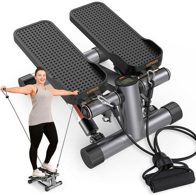 Upgo Compact Exercise Stepper with Resistance Band, Hydraulic Fit