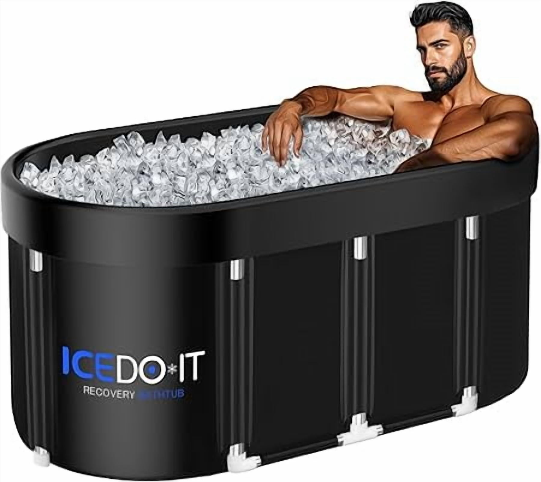 Wxtkkom Upgraded XL Athlete's Collapsible Ice Bath Tub,129 Gal Large Cold Plunge Tub For