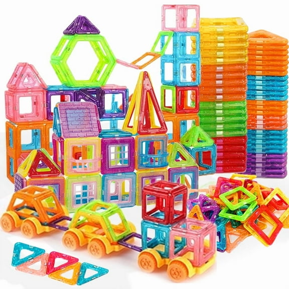 Upgrade 148 pcs Magnetic Building Block, Magnetic Tiles, Building Blocks STEM Toys, Educational Construction Toys Set for Toddlers Learning and Kids Aged 3+ for Boys Girls Kids Toddlers
