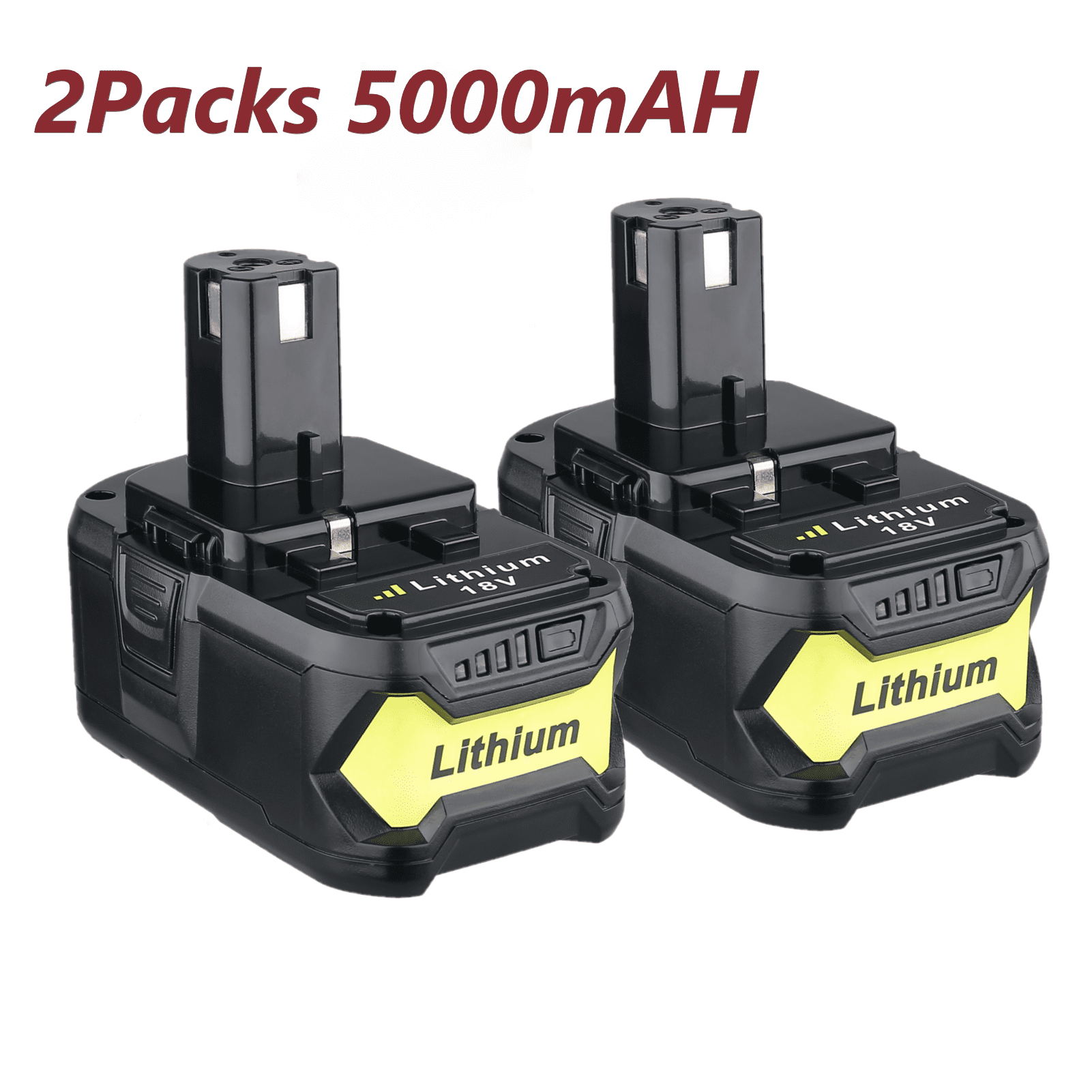 2 Pack 18V 6.0Ah Replacement Batteries For Ryobi ONE+ Tools - Compatible With P108, P102, P109, Etc. 4 thumbnail image