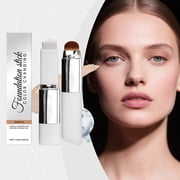 Upgrade 2 in 1 Blanc Cover Cream Stick V - Color Changing Foundation Stick with Volufiline - Hydrating Concealer Base Makeup, Dual-Ended with Built-in Brush, Portable for Daily Use
