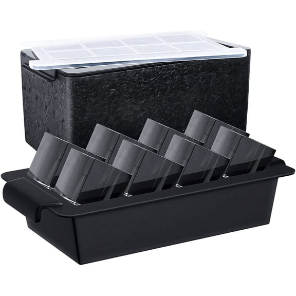 Upgrade 2 Inch Clear Ice Cube Tray Make 8 Large Square Crystal Maker for Cocktail, Whiskey & Bourbon Drinks, Gifts Men