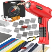 Upgrade 200W Plastic Welder, 1200PCS Hot Staples& 56PCS Welding Rods Plastic Welding Kit, 3 IN 1 Plastic Welding Gun, Plastic Repair Kit for Car Bumpers/Kayaks Plastic Repairs