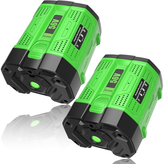 Upgrade 2Packs 10000mAh Lithium Ion Battery Long Runtime High Power Output Replacement for EGO 56V Battery BA2800 BA2800T BA4200 BA4200T BA5600T