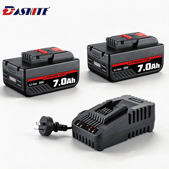 Upgrade2Pcs 7.0Ah WA3551 For WORX 18V (20V MAX) Powershare Lithium-ion Battery Capacity Indicator WA3553 WA3550 WX386,With WA3880 Fast Charger