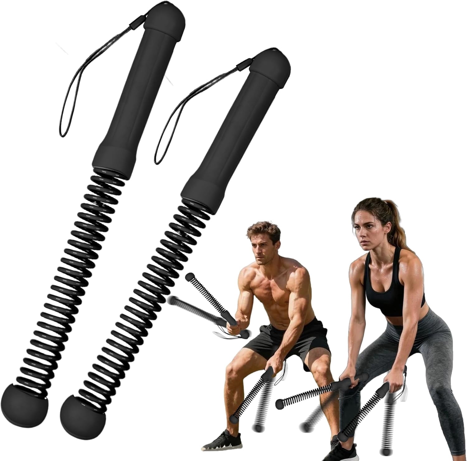 Upgrade 2nd Generation Weighted Ropeless Battle Ropes for Home Gym ...