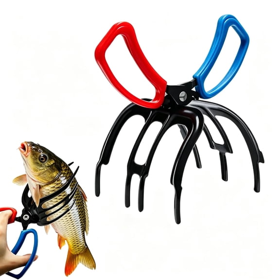 Upgrade 3 Claw Fish Gripper, Multi-Functional Metal Fishing Pliers Gripper Catch Fish Control Clamp, Lightweight Non-Slip Fish Grabber Tool for Catch Fish Fishing Accessories