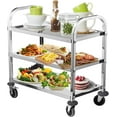 Upgrade 3 Tier Heavy Duty Commercial Grade Utility Cart Kitchen Trolley