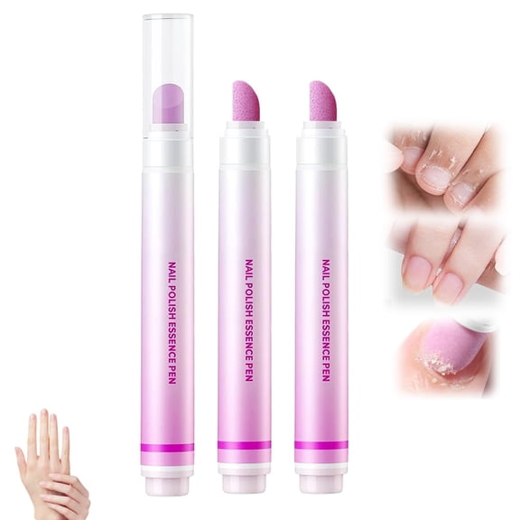 Upgrade 3-in-1 Nail Care Pen, 2025 Cuticle Pusher with Ceramic Tip for Hang nails, Dry & Damaged Nails, Nail Cuticle Remover Pens, for Moisturize Strengthen Nails
