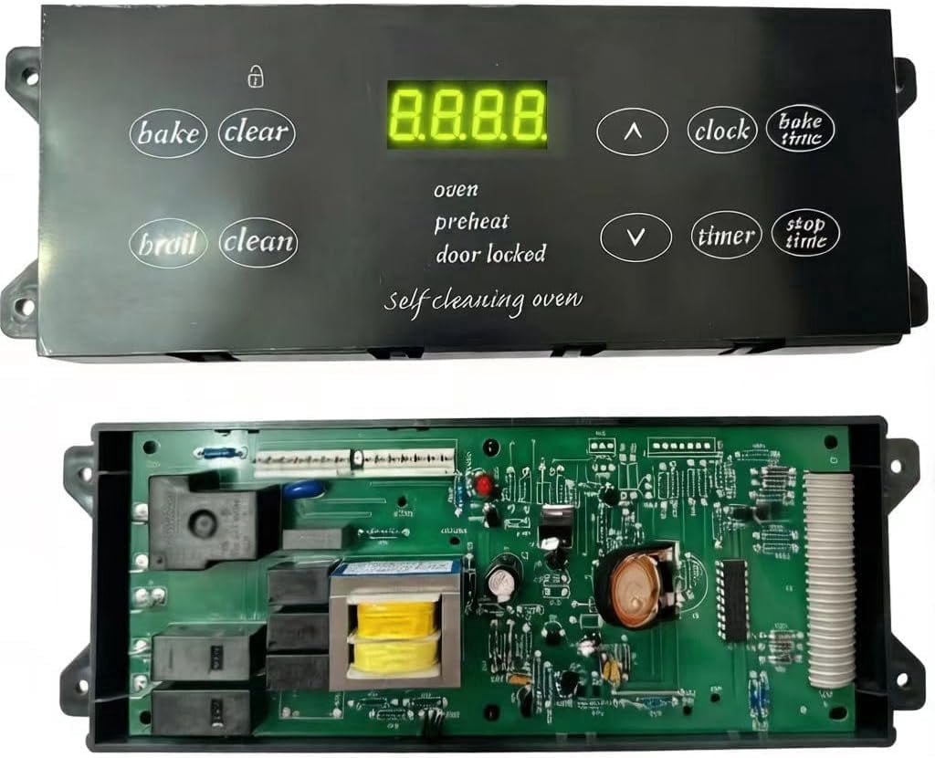 Upgrade 316207511 Range Stove Oven Control Board compatible with Frigidaire, with Kenmore,Replaces for 316207531, 318414213, Production Number SF5341-S7511, SF5341-S7511-E, with a new overlay include