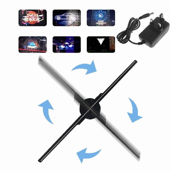 Upgrade 3D Hologram Advertising Display Fan High-Resolution Added Holo Graphic Projector Fan Business Store Shop