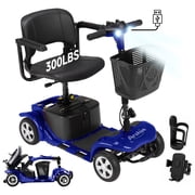 Arshin Upgrade 4 Wheels Mobility Scooters for Seniors & Adult,All Terrain Motorized Scooters with 300 lbs,Blue