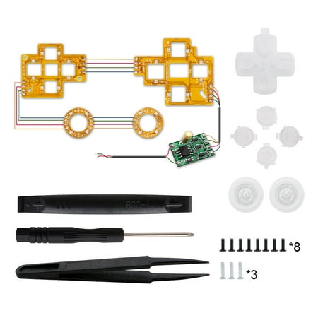 Upgrade 6 Colors LED Light Controller D-Pad Thumbsticks Caps LED PCB Modchip Kit for Playstation 5