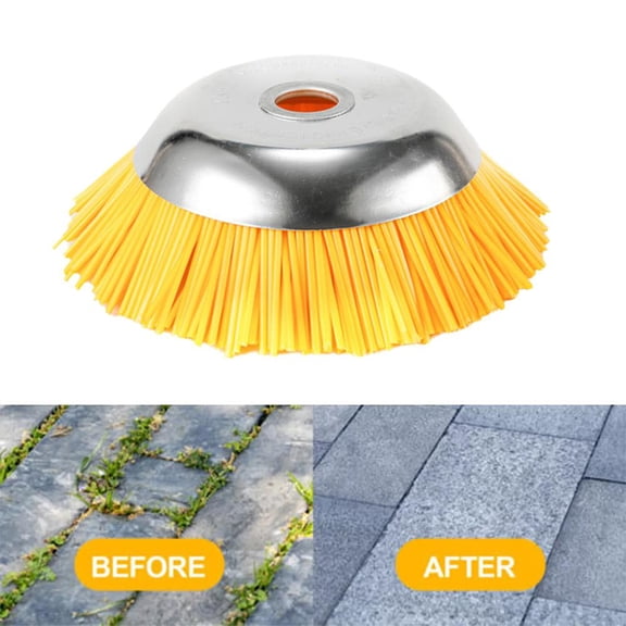 Upgrade 8-Inch Steel Wire Rotary Brush Cutter Trimmer Head, Universal Replacement Weed Cutter for String Trimmers 25.4mm, Weed Remover Tool for Lawn Garden