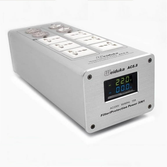 Upgrade AC8.8 3000W 15A Advanced Audio Power Purifier Filter AC Power Socket With Dual LED Display 100~240V