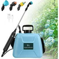 Upgrade Battery Powered Garden Sprayer with 3 Mist Nozzles, 1.35 Gal Lawn Water Sprayer with USB Rechargeable Handle and Telescopic Wand,Portable Electric Sprayer with Shoulder Strap for Gardening