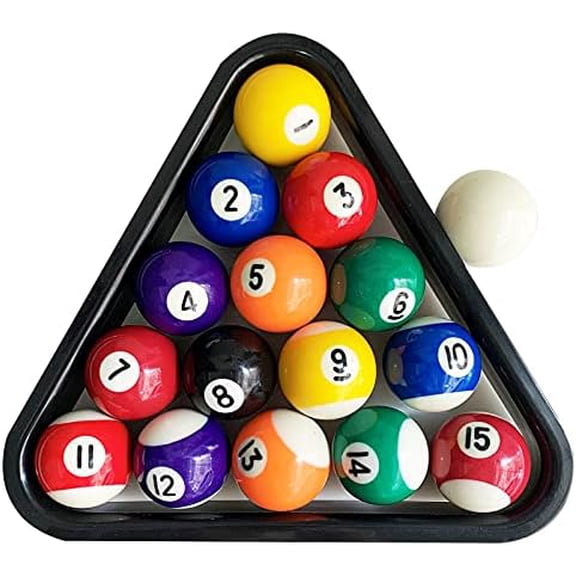 Upgrade Billiard Balls Set, 1.5 Inch Mini Size for 6 Feet Pool Table 1-1/2" Pool Balls Set American Style, Complete 16 Balls$$Sport & Recreation Other