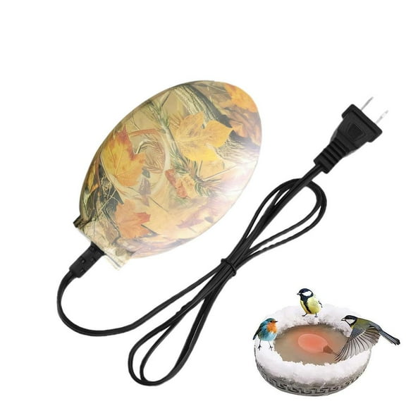 Upgrade Bird Bath Heater for Outdoors in Winter, Thermostatically Controlled with Automatic Shut Off Function for for Outdoor Garden