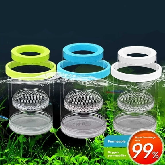 Upgrade Breeder Box for Fish Tank Plastic Floating Mesh Isolation Hatchery Incubator Aquarium Breeding Chamber Blue Small (Green)