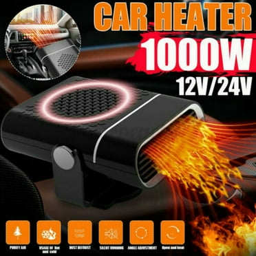 Upgrade Car Heater Defroster, MUTOCAR 2 in 1 Auto Car Windshield Heater Cooling Fan Plug into Cigarette Lighter 12V Auto Defogger 360° Rotatable Fast Heating Quickly Defrost (black)