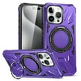 thumbnail image 1 of Upgrade Case for iPhone 12 Pro Max with Stand,2 Stand Way [360° Rotatable Invisible] Ring Stand for Magnetic Car Mount,[Compatible with MagSafe],Shockproof Heavy Duty for iPhone 12 Pro Max,Purple, 1 of 8