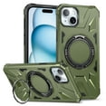 thumbnail image 1 of Upgrade Case for iPhone 15 Plus Case with Stand,2 Stand Way [360° Rotatable Invisible] Ring Stand for Magnetic Car Mount,[Compatible with MagSafe],Shockproof Heavy Duty for iPhone 15 Plus,Darkgreen, 1 of 8