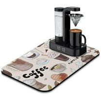 Upgrade Coffee Bar with Fun Coffee Machine Mat - Espresso Tray, Perfect Under Coffee Pot Mat, 19.5x12in Coffee Drying Mat, Ideal Kitchen Counter Drying Pad