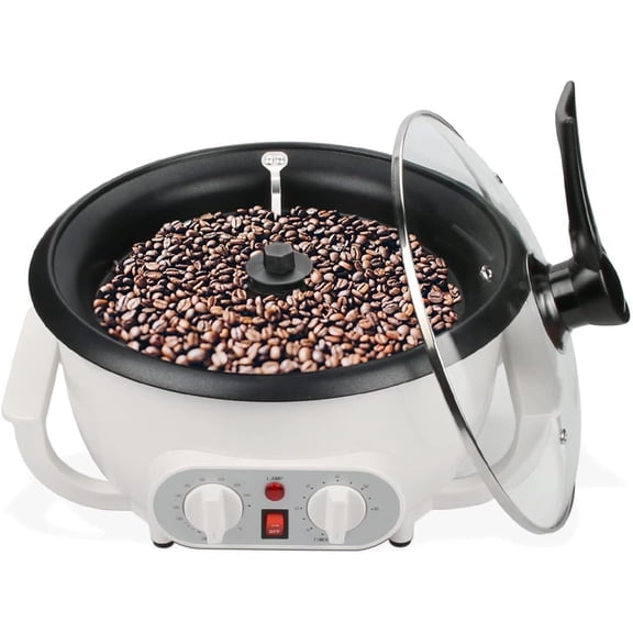 Upgrade Coffee Roaster Machine for Home Use, 110V Household Electric Coffee Bean Roaster with Timer, 0-240 Temperature Adjust