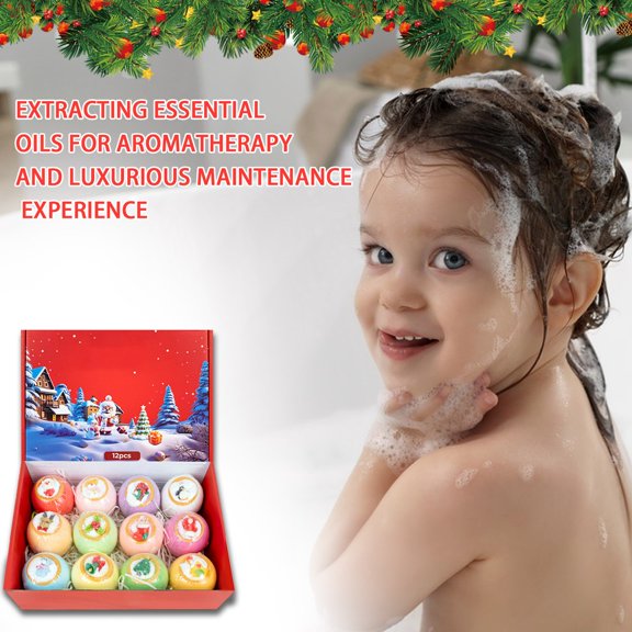 Upgrade Colorful Handmade Bath Bomb Set, 12 Pack with Hidden Surprise Figurines