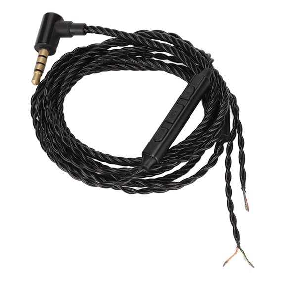 Upgrade Copper Earphone Cable with Mic for Headphones - Semi-Finished Replacement Wire