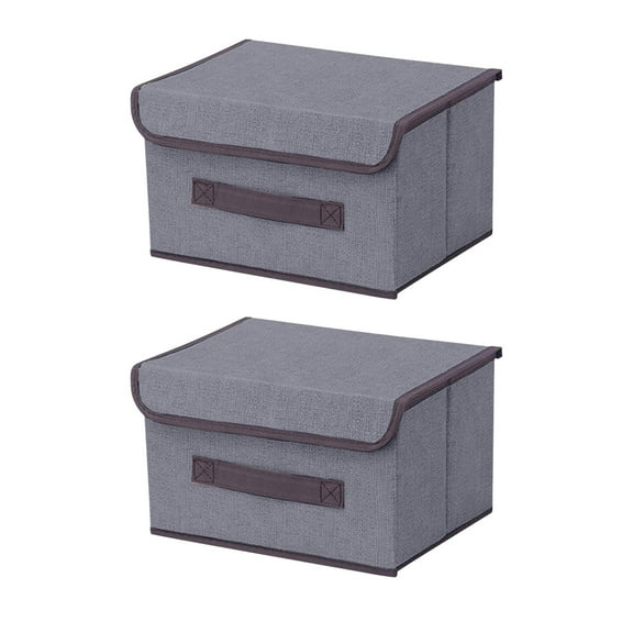 Upgrade Cotton And Linen Cloth Covered Storage Box Clothing And Debris Storage Artifacts Household Daily Washing Box 2pc Storage Bins for Clothes